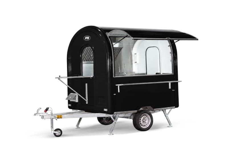 Food-Truck-Anhänger Chef+ in Schwarz, Format AIR 220