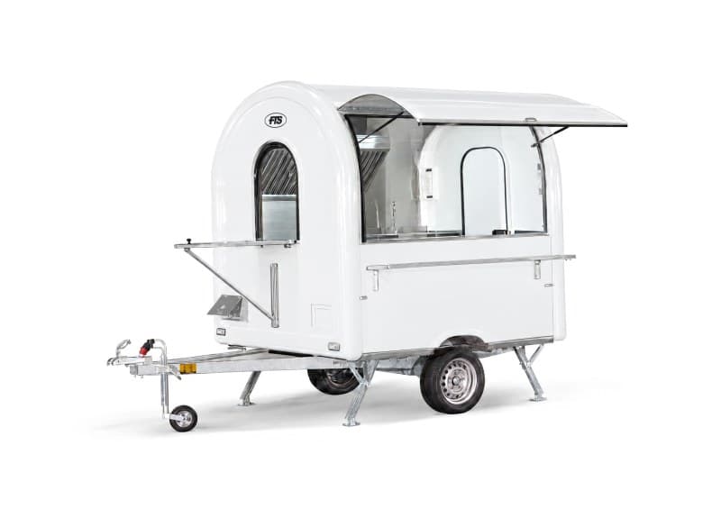 Food-Truck-Anhänger Chef+ in Weiß, Format AIR 220