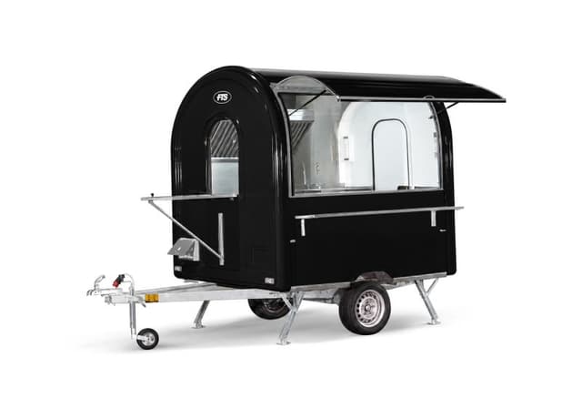 Food-Truck-Anhänger Chef+ in Schwarz, Format AIR 220