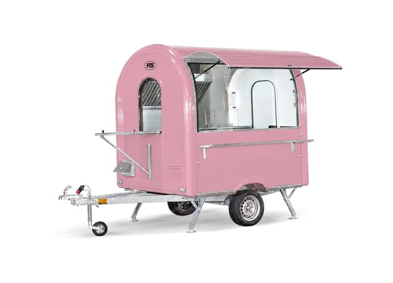 Food-Truck-Anhänger Chef+ in Rosa, Format AIR 220