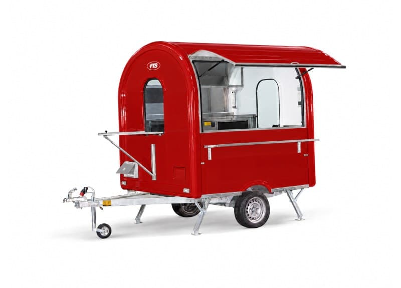 Food-Truck-Anhänger L’Essentiel in Rot, Format AIR 220